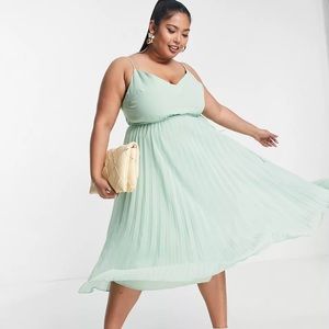 ASOS curve pleated cami dress